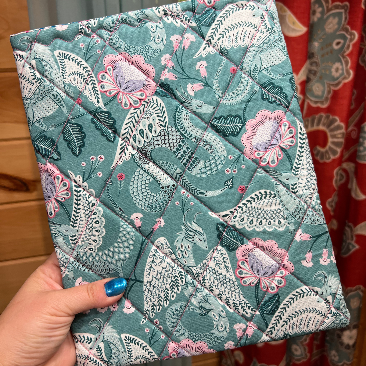 Teal Floral Dragon Sleeve