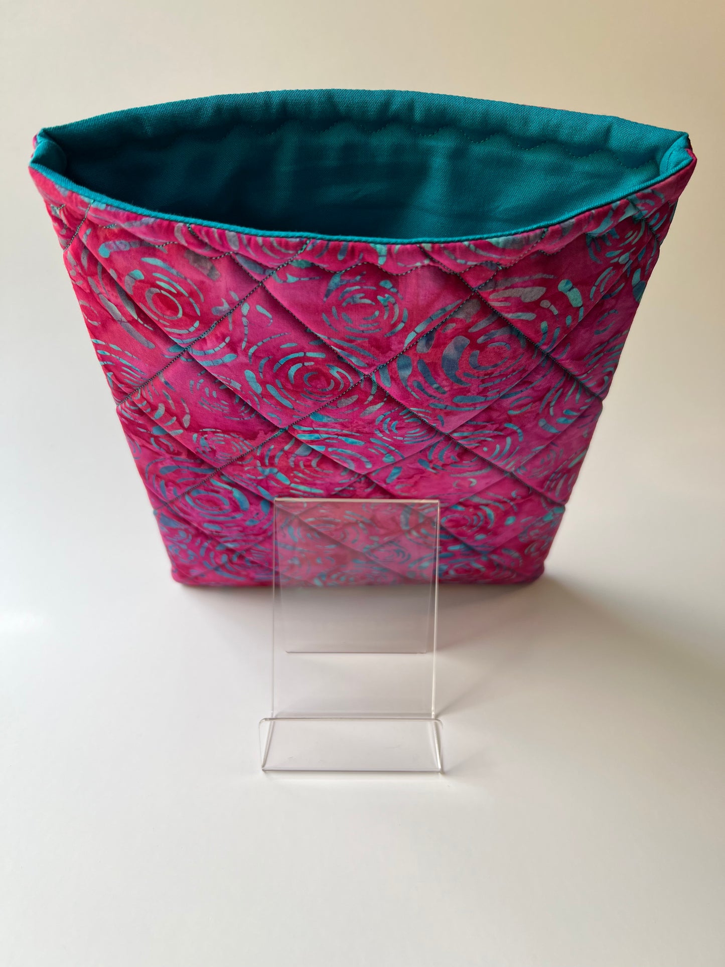 Pink & Teal Swirls Batik