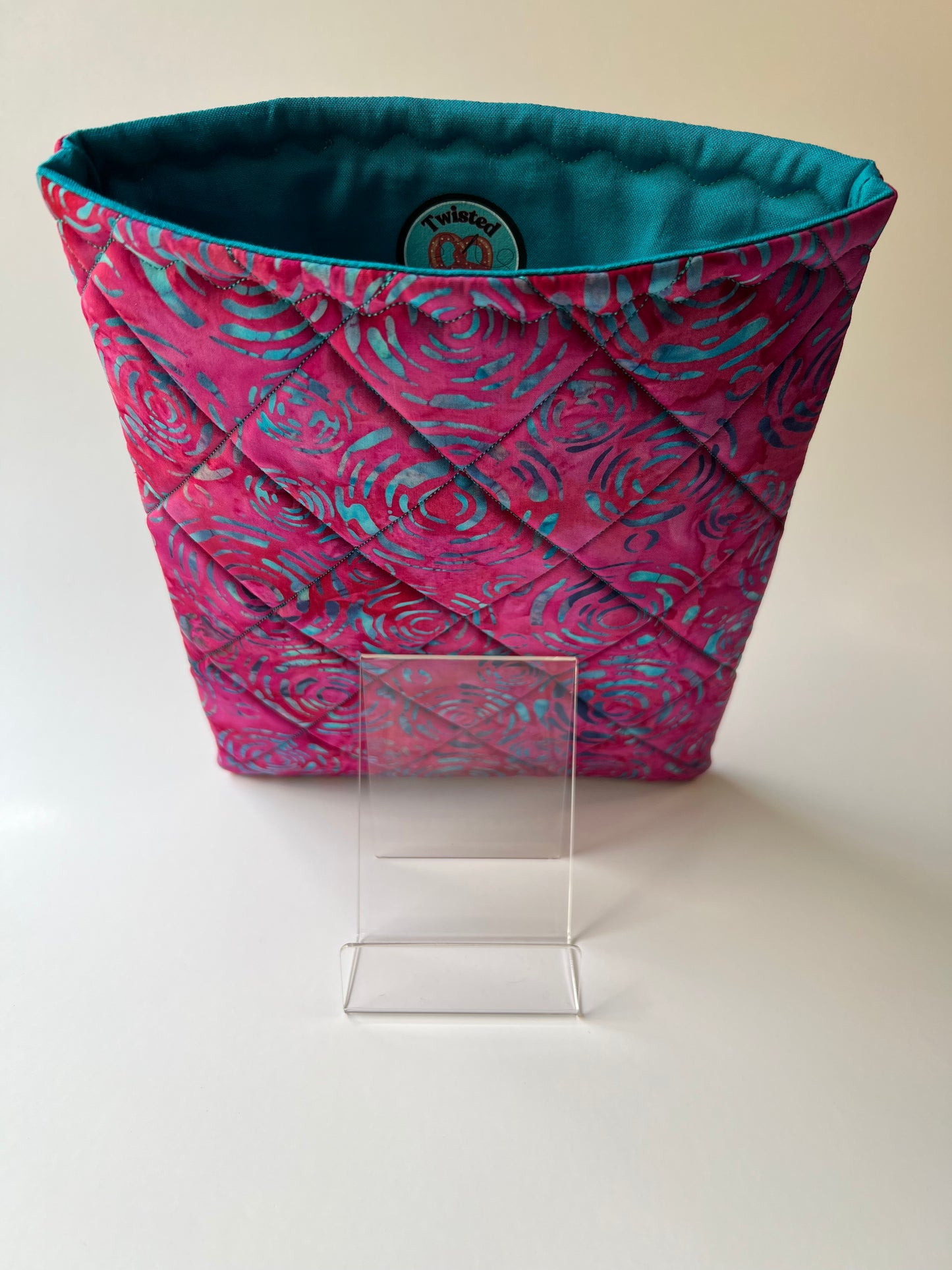 Pink & Teal Swirls Batik