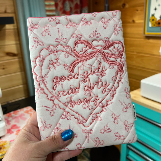 Good Girls Read Dirty Books Pink Bows Sleeve