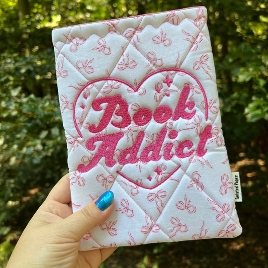 Book Addict Pink Bows Sleeve