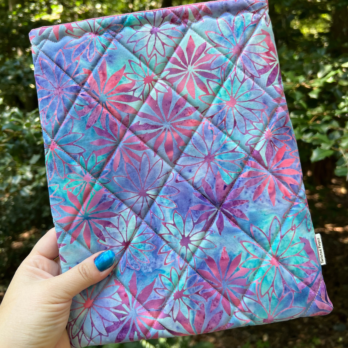 Floral Turquoise & Pink Batik Sleeve
