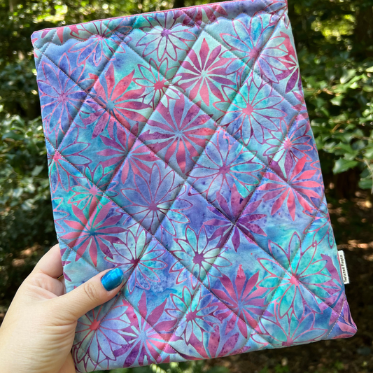 Floral Turquoise & Pink Batik Sleeve