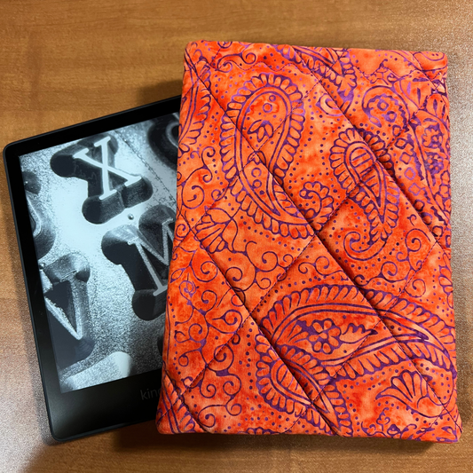 Orange & Purple Paisley Batik Sleeve