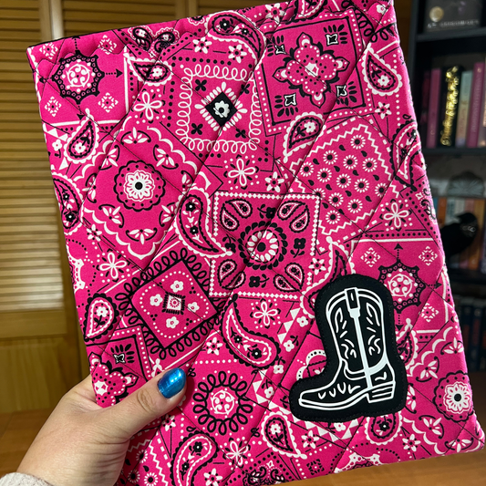 Hot Pink Paisley Cowboy Boot Sleeve