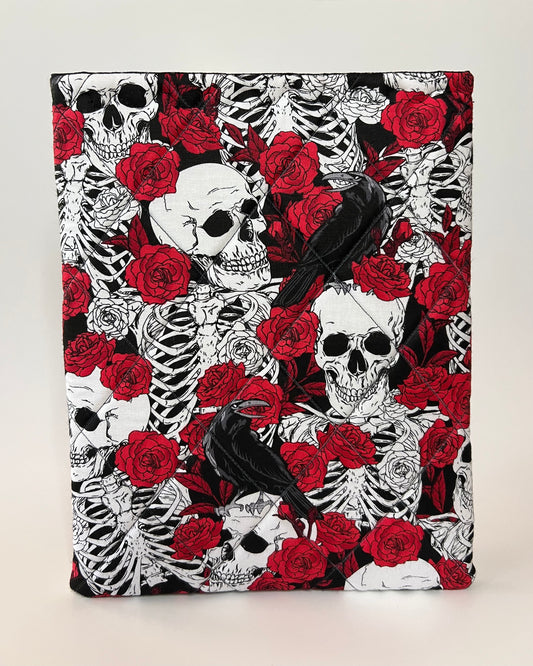 Floral Skull Raven