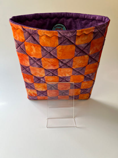 Orange & Purple Checkered Batik