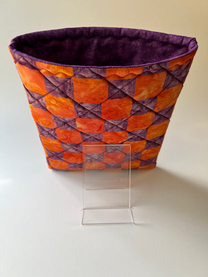 Orange & Purple Checkered Batik