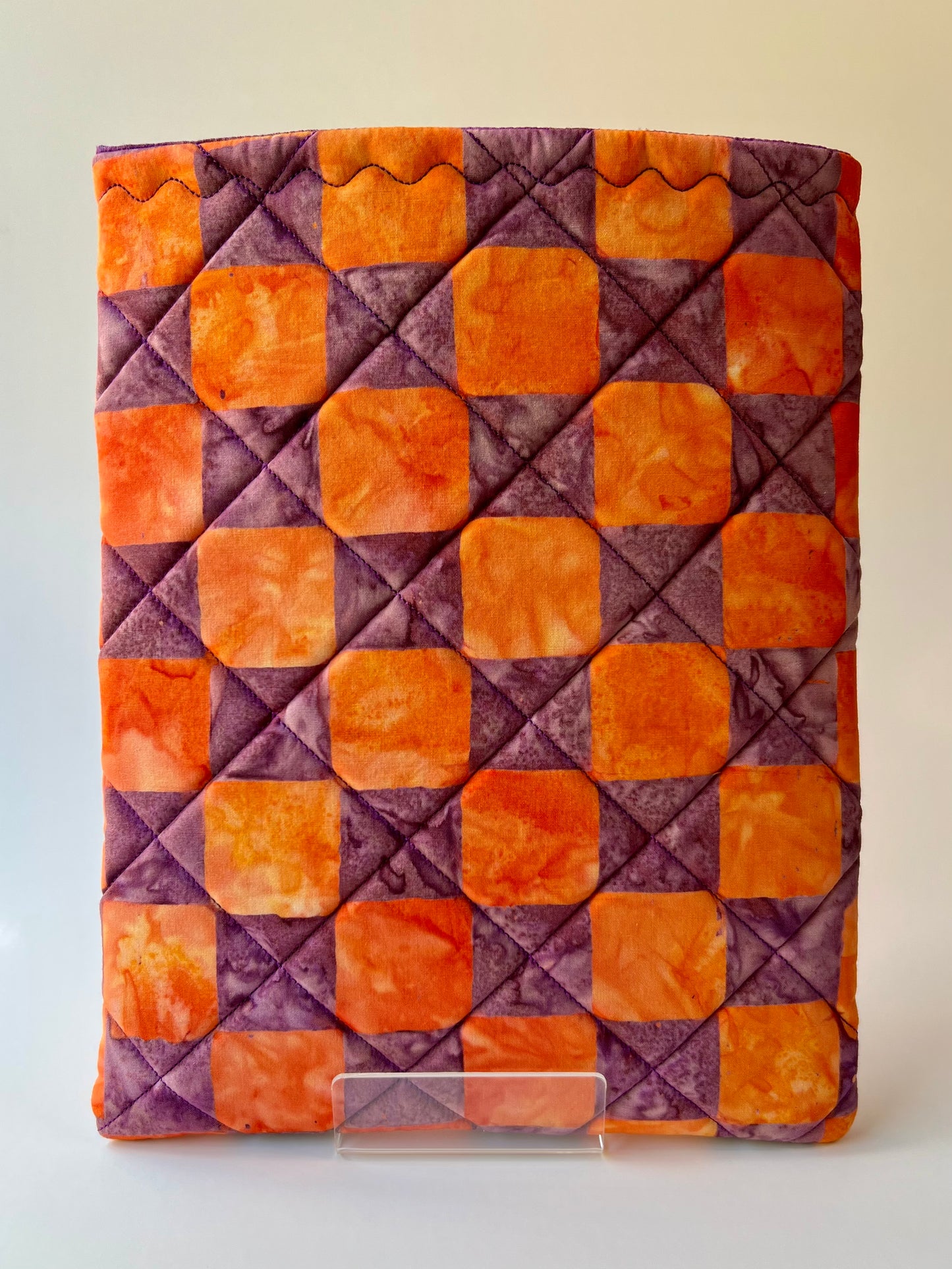 Orange & Purple Checkered Batik