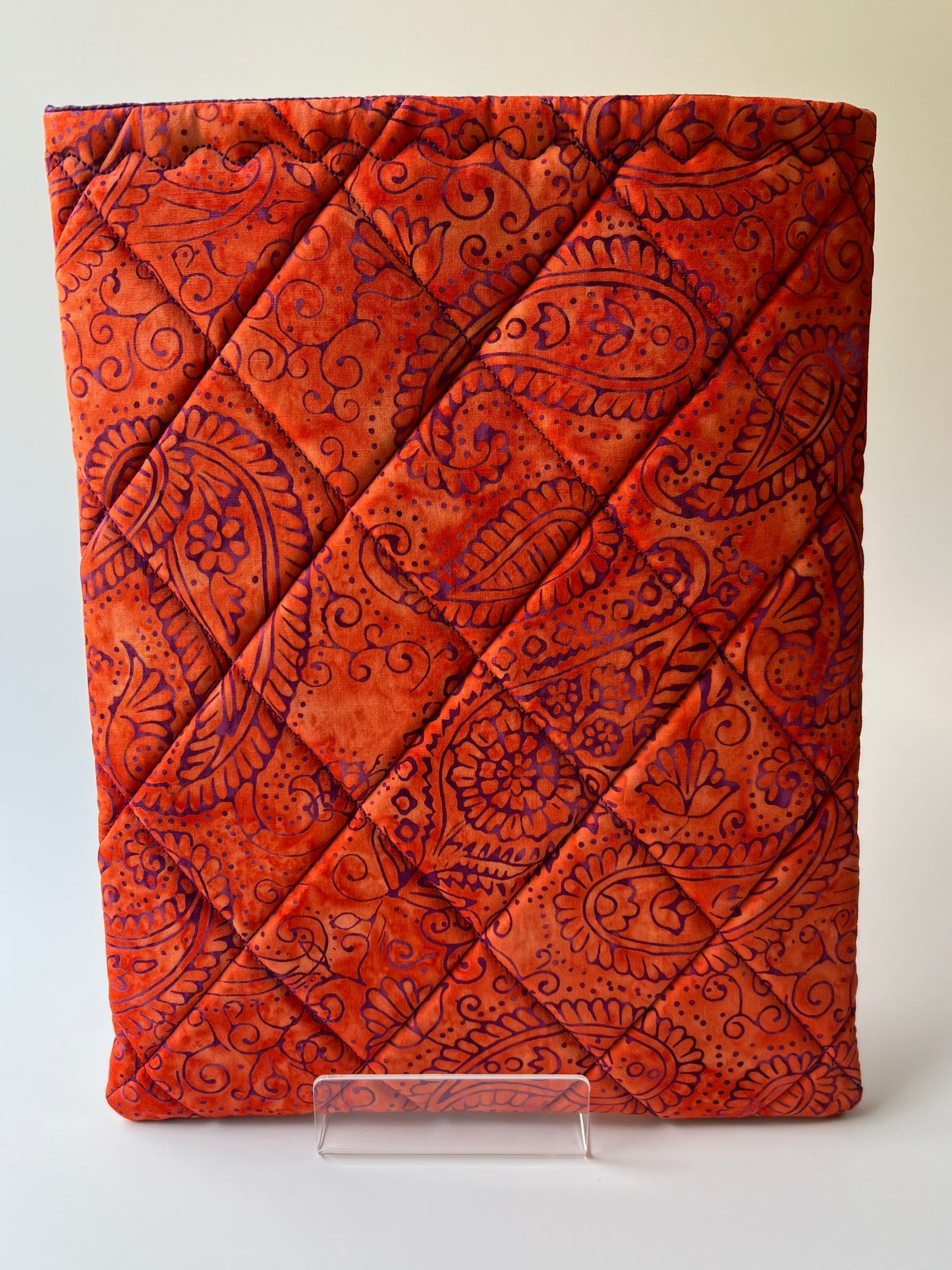 Orange & Purple Paisley Batik