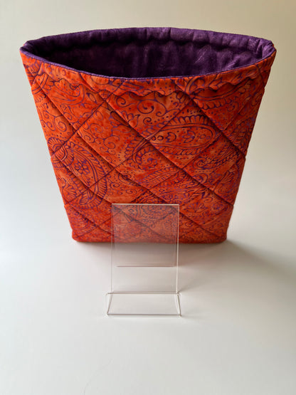 Orange & Purple Paisley Batik