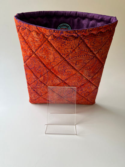 Orange & Purple Paisley Batik