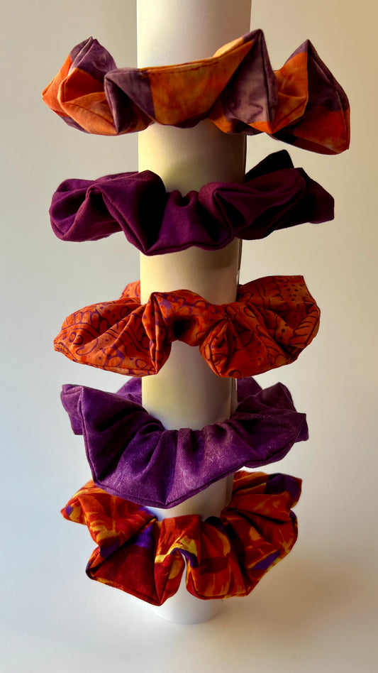 Handmade Fabric Scrunchies – Soft Hair Ties in Trendy Prints & Colors